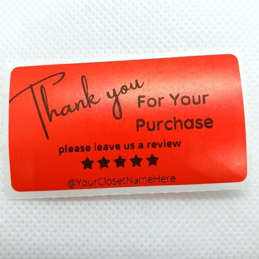 8/$20 40ct Customizable Stickers 2.25" x 1.25" Red Labels